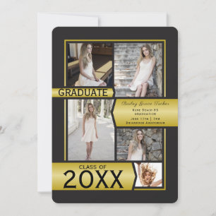 Anúncio Classe de Colagem de Fotos Dourada de qualquer Gra