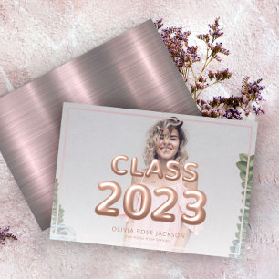 Anúncio Classe de Graduação de Foto Dourada do Rosa Trendy