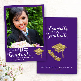 Anúncio Classe de Graduação de Foto Púrpura do Formando 20