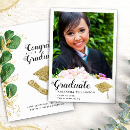 Anúncio Classe de Graduação de Meninas Elegante de Foto em