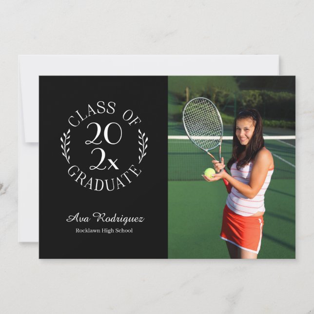 Anúncio Classe de graduação em preto de fotografia do Form (Frente)