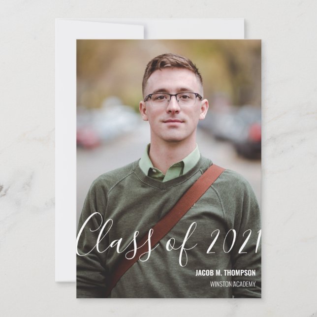 Anúncio Classe de Nome de Foto Personalizado do Formando 2 (Frente)