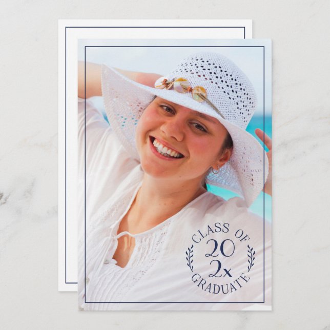 Anúncio Classe de Tipografia do Marinho Moderno de Foto do (Frente/Verso)