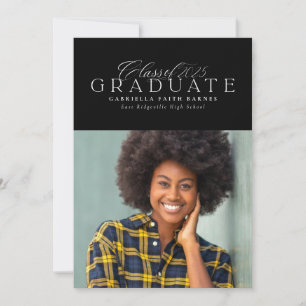 Anúncio Classe elegante clássica de graduação de 2025