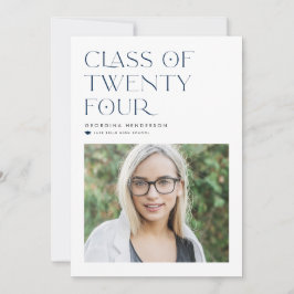 Anúncio Classe Minimalista Azul de Graduação de Foto 2024