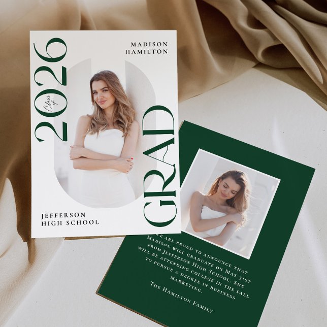 Anúncio Classe Moderna de Graduação de Foto do Formando Ve (Criador carregado)