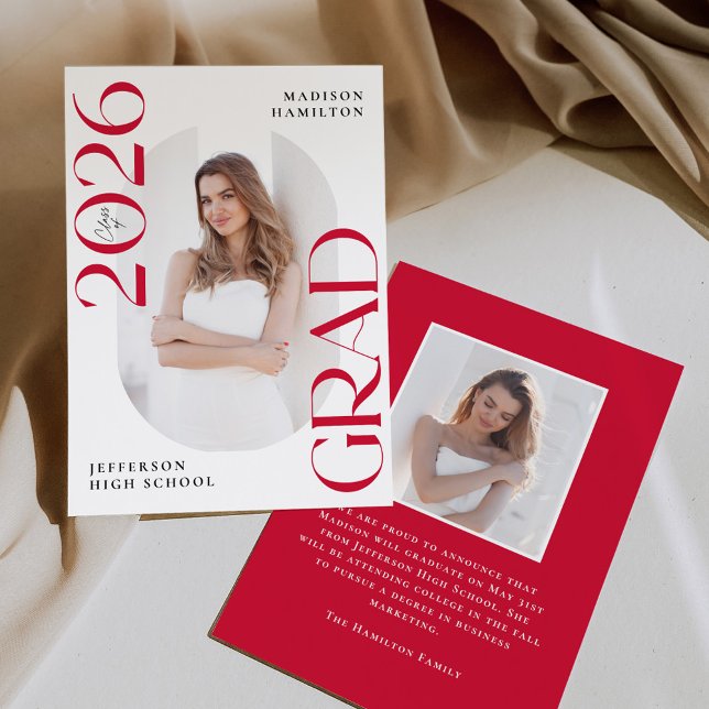 Anúncio Classe Moderna de Graduação de Foto do Formando Ve (Criador carregado)