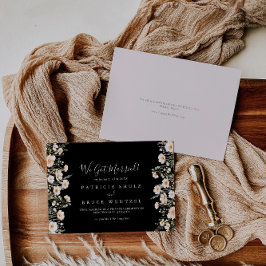 Anúncio Clássico Boho Blush Wildflower Black Elopement