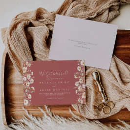 Anúncio Clássico Boho Blush Wildflower Elopement