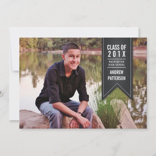 Anúncio clássico da foto da graduação da bandeira (Frente)