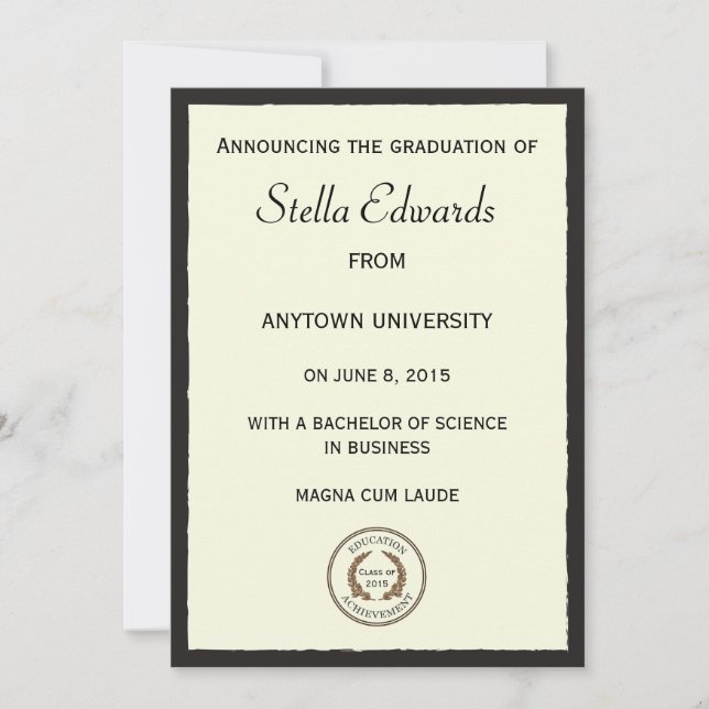 Anúncio Clássico de Graduação (Frente)