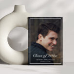 Anúncio clássico de graduação de fotograma<br><div class="desc">comemore seu formandos com este clássico cartão com fotos de dois lados. Este design de cartão de graduação tem anúncio no convite de janto de apresentação e graduação no verso. Você pode alterar a foto e outros detalhes clicando no link personalizar.</div>