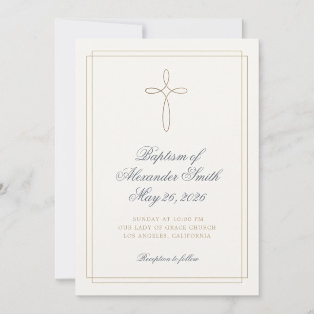 Anúncio Clássico do Batismo de Lamb of God (Frente)