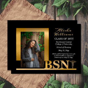 Anúncio Clássico Elegante Dourado BSN Caduceus 1 Foto Pre