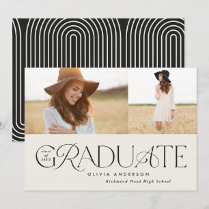 Anúncio Cláusula geométrica 2 fotoarco preto moderno