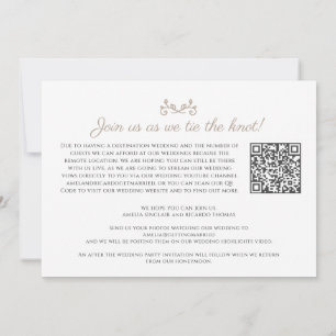 Anúncio Código QR de transmissão ao vivo de casamento bran