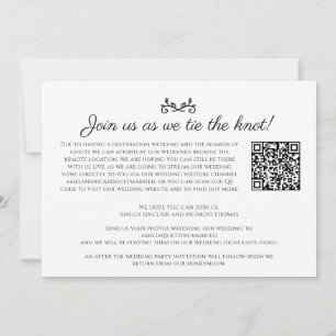 Anúncio Código QR de transmissão ao vivo de casamento pret