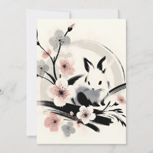 Anúncio Coelhinho de Tinta Zen Minimalista Flores de Cerej