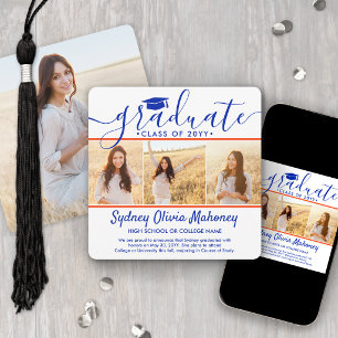 Anúncio Colagem de Formatura Moderno Laranja e Azul 4 Foto