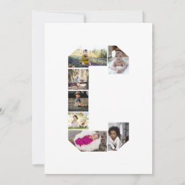 Anúncio Colagem de Fotografias com design Carta C