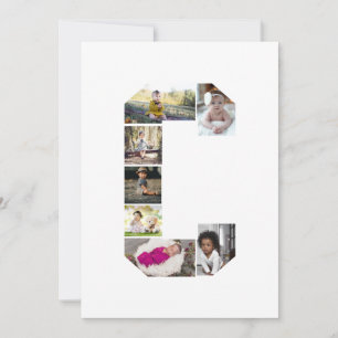 Anúncio Colagem de Fotografias com design Carta C