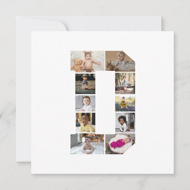 Anúncio Colagem de Fotografias com design Carta D (Frente)