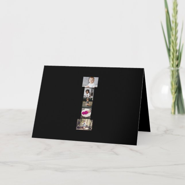 Anúncio Colagem de Fotografias com design Carta I (Frente)