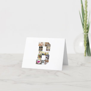 Anúncio Colagem de Fotografias com design Letra B