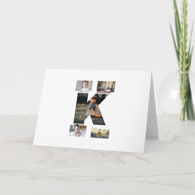 Anúncio Colagem de Fotografias com design Letra K (Frente)
