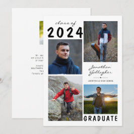 Anúncio Colagem de Fotografias com Script de Mão de Gradua