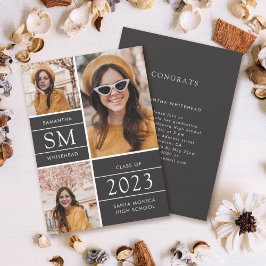 Anúncio Colagem de Fotografias Moderna Monograma de Preto