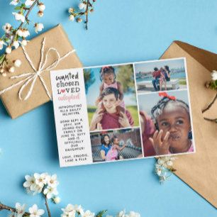 Anúncio Colagem de Fotografias Rosa, Adorável E Escolhida