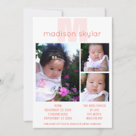 Anúncio Colagem de Fotografias Simples de Adoção 3 Monogra