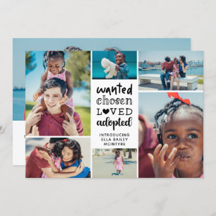 Anúncio Colagem de Fotos Adotada e Amada, Desejada, Desdes
