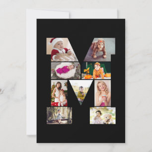 Anúncio Colagem de Fotos com Letra M em Preto e Branco