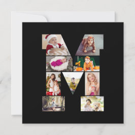 Anúncio Colagem de Fotos com Letra M em Preto e Branco