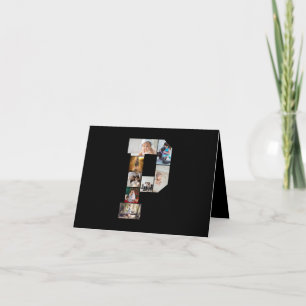 Anúncio Colagem de Fotos com Letra P em Preto e Branco