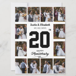 Anúncio Colagem de Fotos de Aniversário Feliz 12