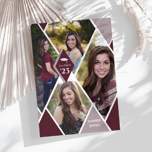 Anúncio Colagem de Fotos de Diamante Moderna Graduado Form