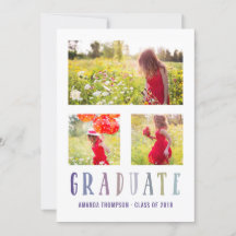 Colagem de fotos de formatura na paleta Ultra Viol