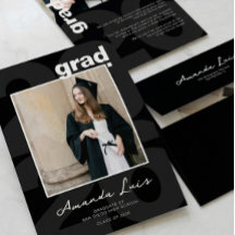 Colagem de Fotos de Formatura Preto Minimalista Mo