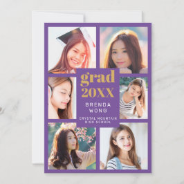 Anúncio Colagem de Fotos de Graduação Dourada de Script Br