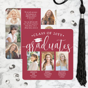 Anúncio Colagem de Fotos de Graduação Tripla Colagem Verme