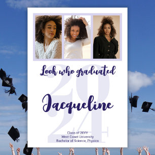 Anúncio Colagem de Fotos de Script Purple 2025 para Gradua