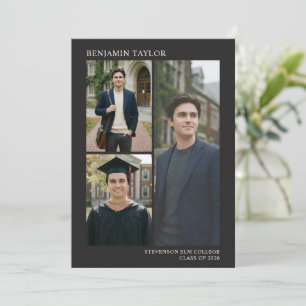 Anúncio Colagem de Fotos Graduados Turma 2026 Preto Multi