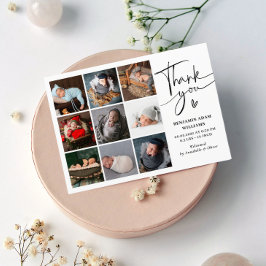 Anúncio Colagem de Fotos Moderna Obrigado Nascimento