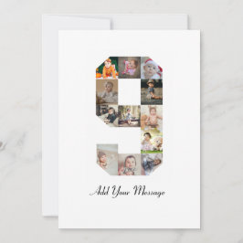 Anúncio Colagem de Fotos Número 9 Preto e Branco