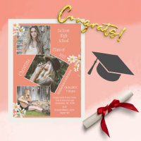 Colagem de Fotos Personalizada 4 Imagens Laranja