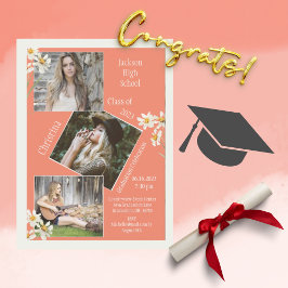 Anúncio Colagem de Fotos Personalizada 4 Imagens Laranja