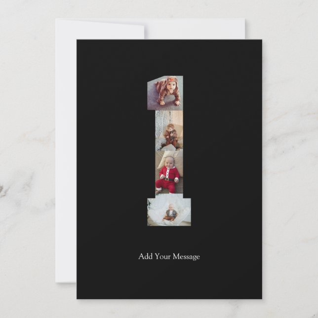 Anúncio Colagem de Fotos Preto e Branco Número 1 (Frente)